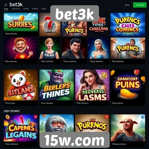 Bet3k se destaca pela variedade de jogos disponíveis